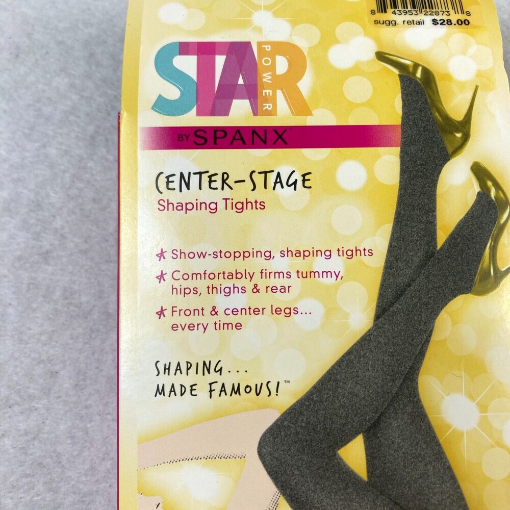 Star Power By Spanx Women's Size D Shaping Tights Heather‎ Gray Stretch Career - Picture 3 of 7